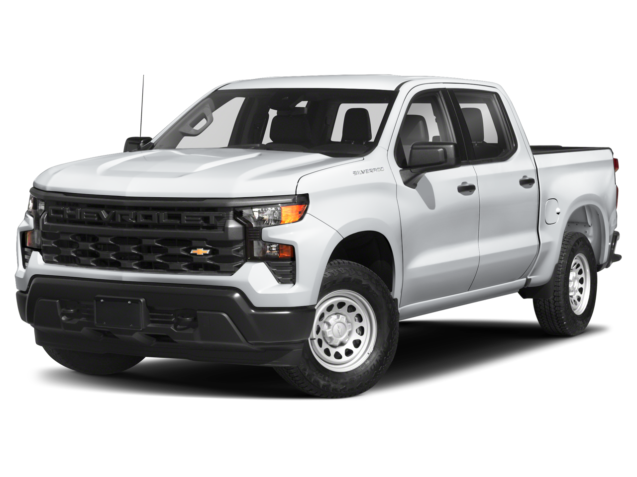 2024 Chevrolet Silverado 1500 Custom in Slate Gray Metallic — front three-quarter view