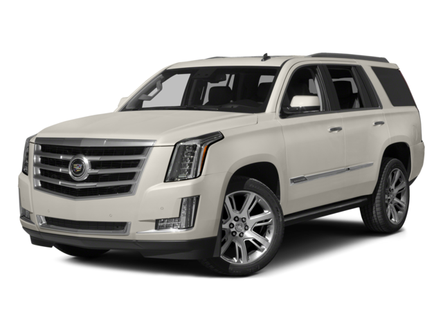 2015 Cadillac Escalade Luxury in White Diamond Tricoat — front three-quarter view