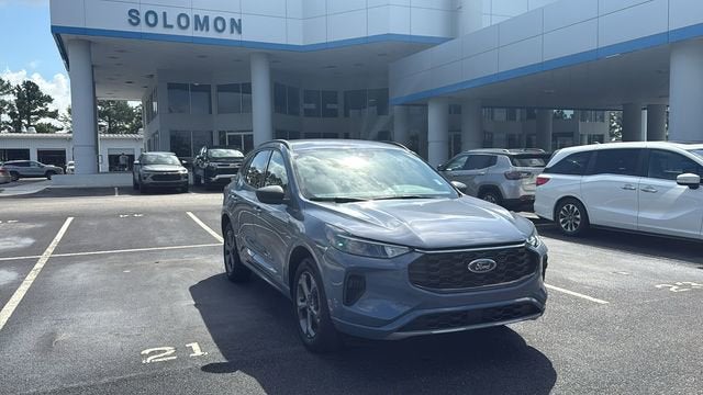 2024 Ford Escape ST-Line in Blue — front three-quarter view