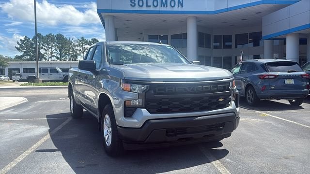 2025 Chevrolet Silverado 1500 WT in Sterling Gray Metallic — front three-quarter view