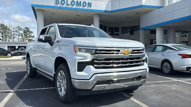 2026 Chevrolet Silverado 1500 LTZ in Polar White Tricoat — front three-quarter view