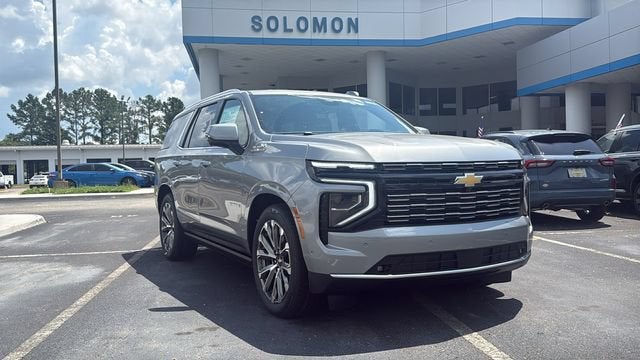 2026 Chevrolet Tahoe High Country in Sterling Gray Metallic — front three-quarter view