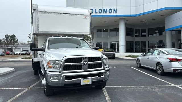 2018 RAM 3500 Chassis Cab Tradesman in White — front three-quarter view