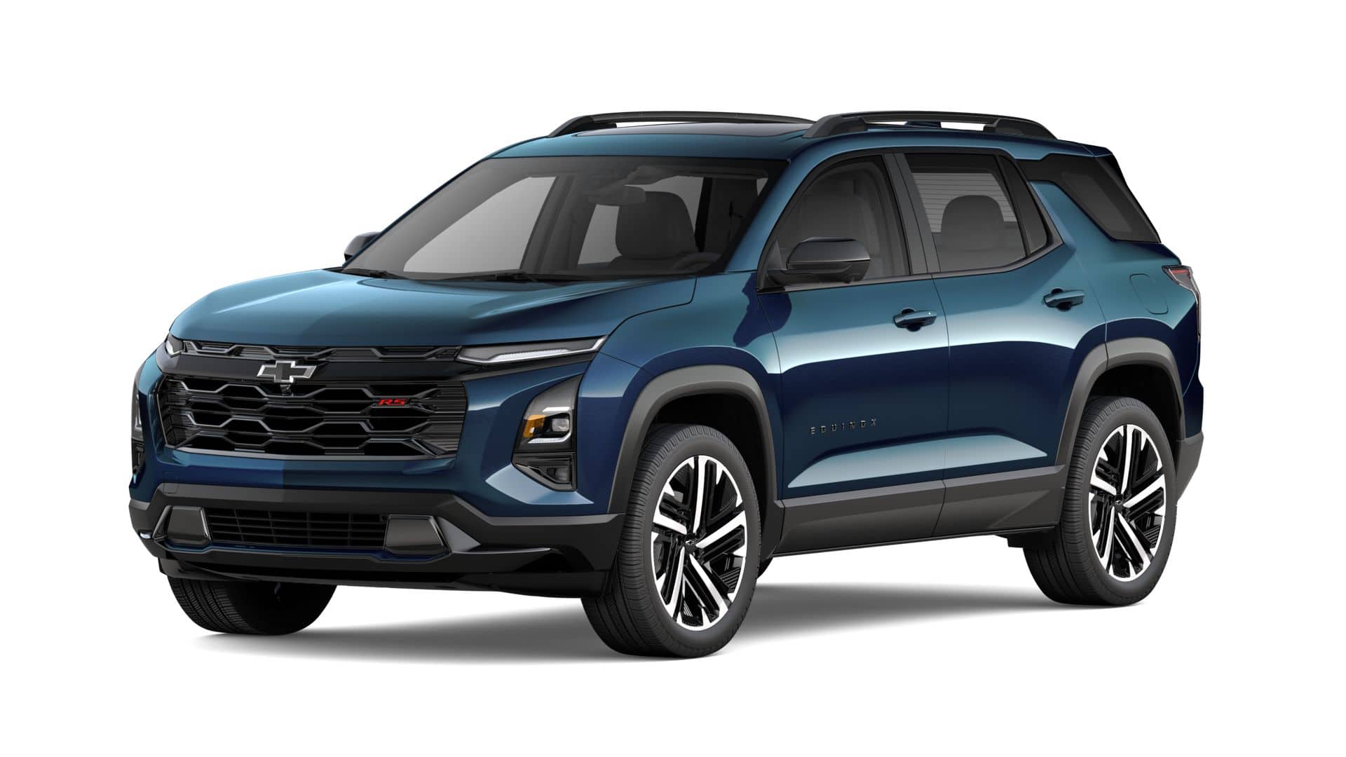 2027 Chevrolet Equinox FWD RS in Lakeshore Blue Metallic — front three-quarter view