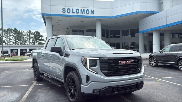 2024 GMC Sierra 1500 Elevation in Thunderstorm Gray — front three-quarter view
