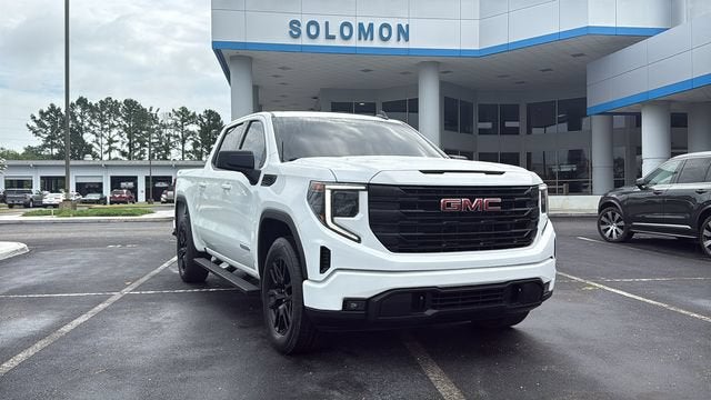 2024 GMC Sierra 1500 Elevation in Summit White — front three-quarter view